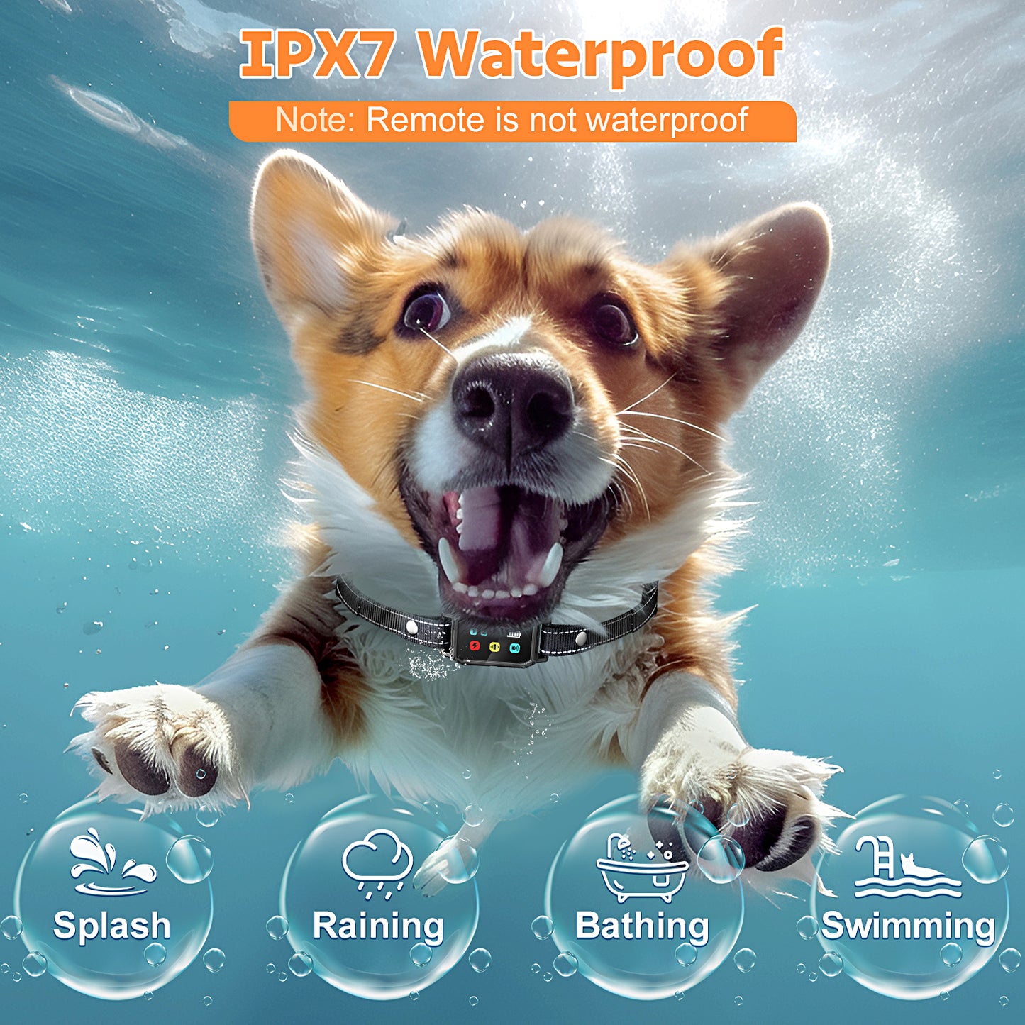 USCAMEL Dog Training Collar, Upgraded 3300FT Shock Collar with Remote for Dog with Bright Flashlight, Train Dog Collar 3 Modes Beep Vibration Shock