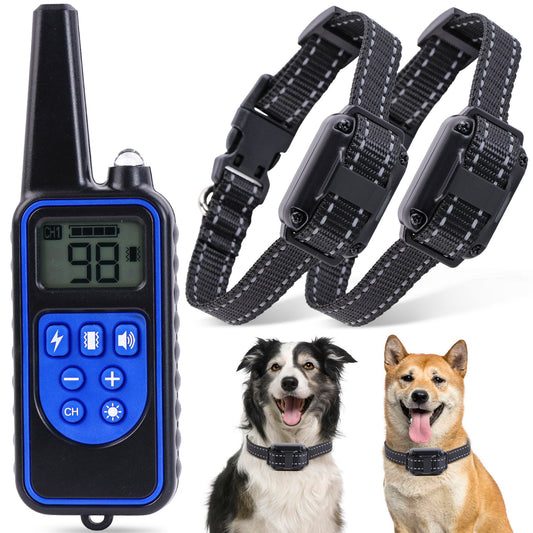 USCAMEL Dog Training Collar,2 Receiver Rechargeable Dog Collar with 3 Training Modes