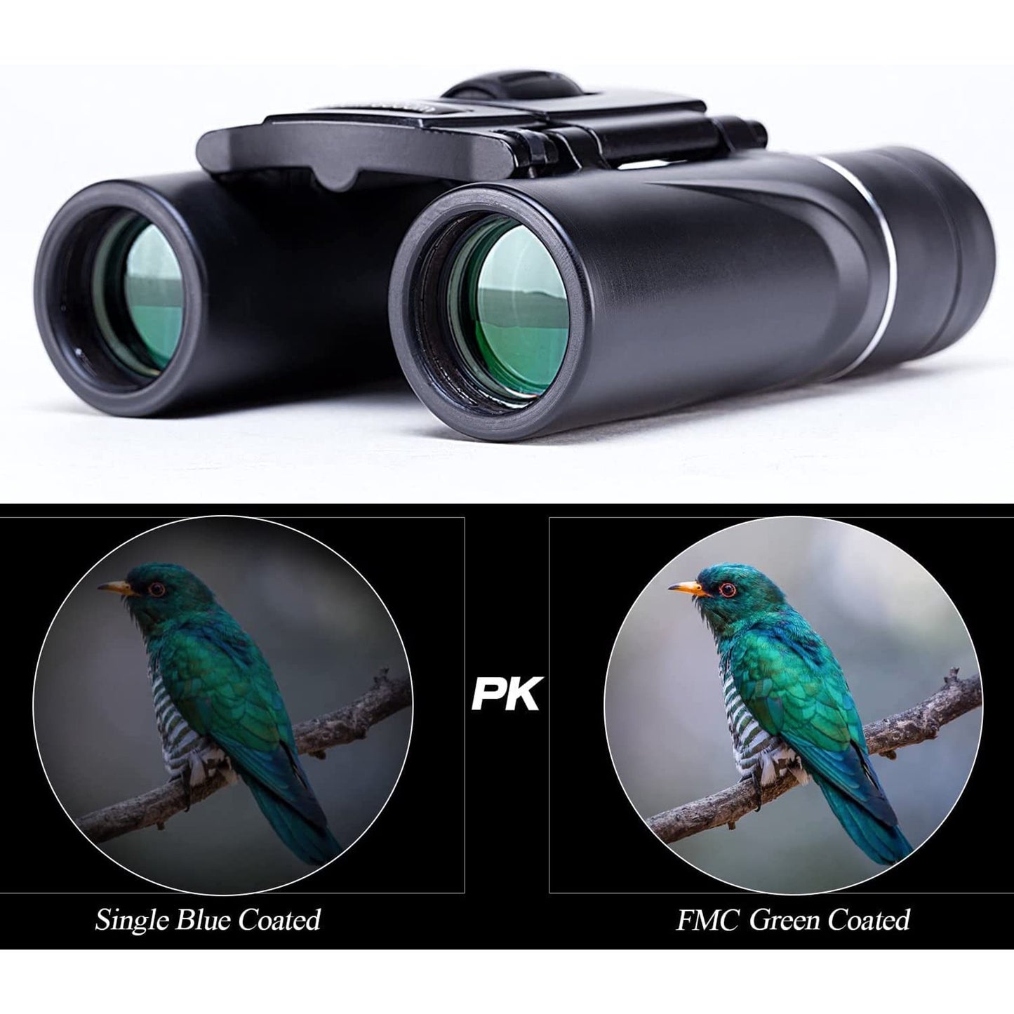 USCAMEL 8x21 Binoculars for Adults and Kids, Waterproof, Folding Compact Lightweight Small Binoculars for Hunting, Bird Watching, Hiking, Travel, Concerts, Theater